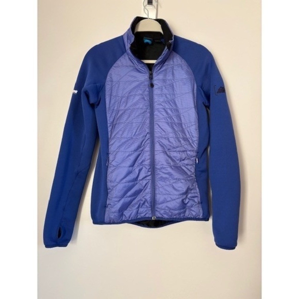 Eastern Mountain Sports EMS Womens Medium Blue Purple Hybrid Quilted Jacket Zip